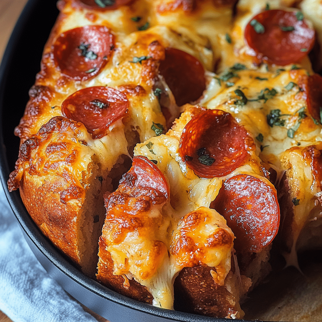 Cheesy Pepperoni Pull Apart Loaf