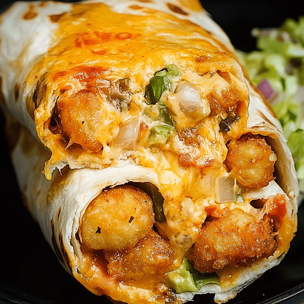 Cheesy Tater Tot Burritos
