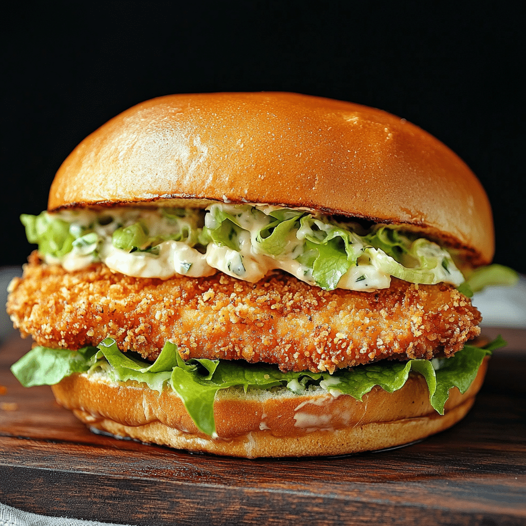 Crispy Chicken Caesar Sandwich Delight