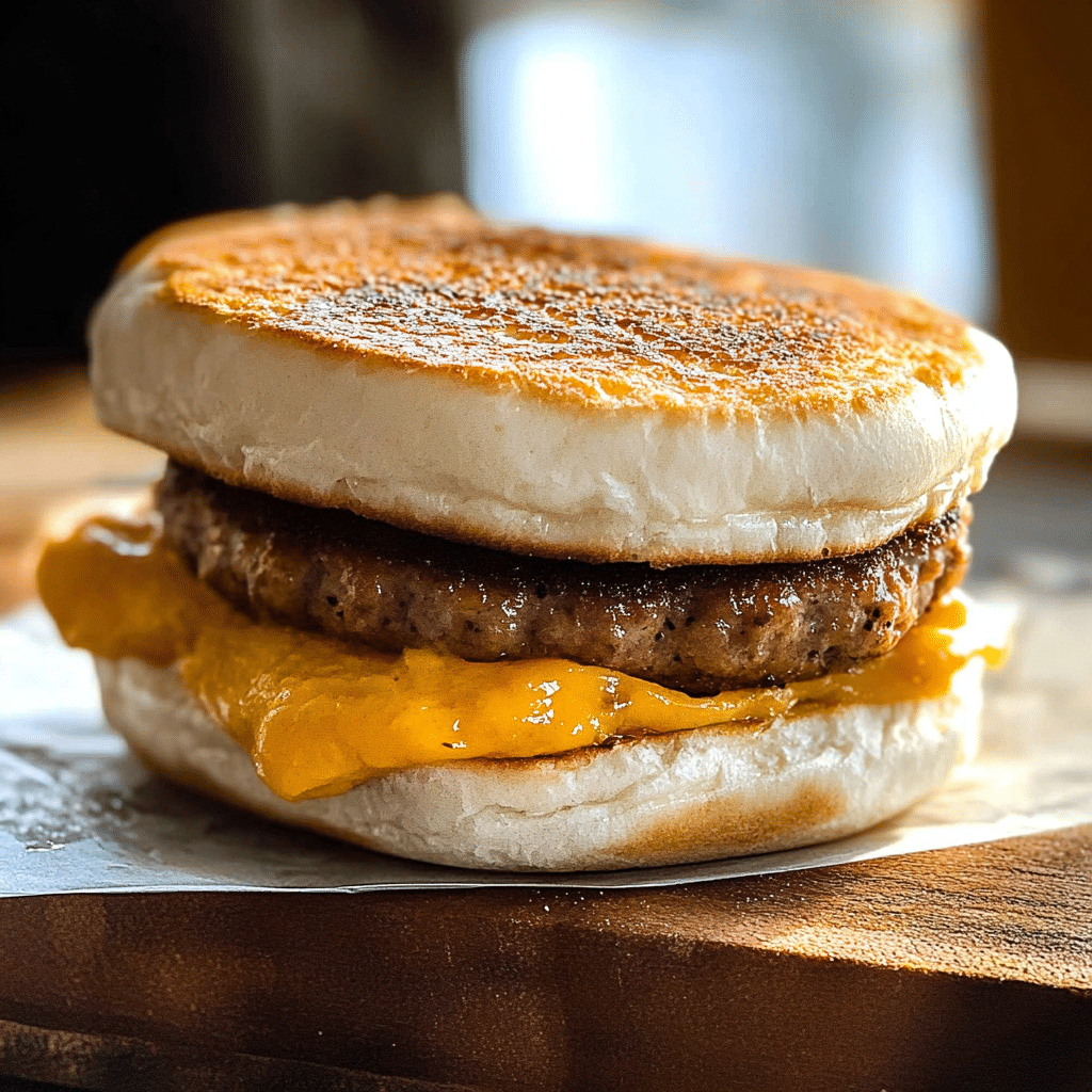 Easy McDonald's Sausage McMuffin at Home