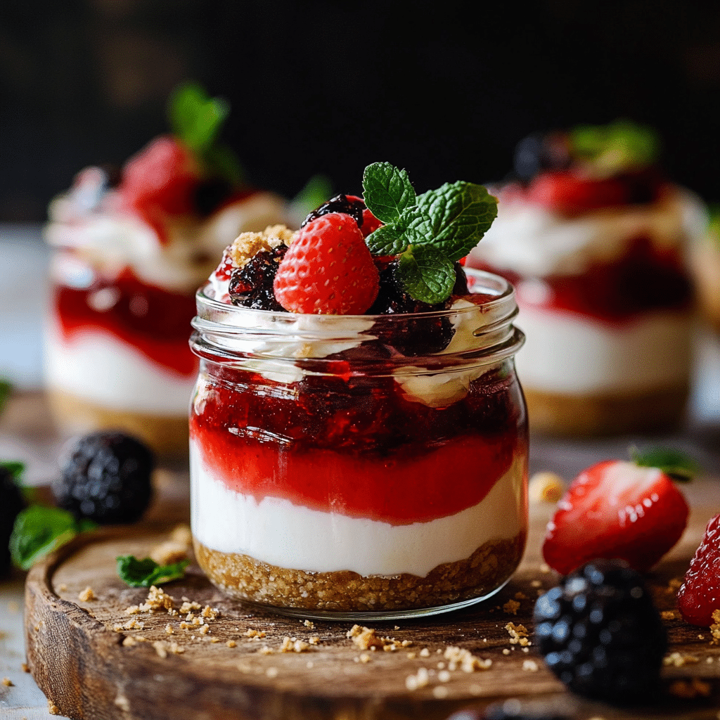 Easy No Bake Cheesecake Jars