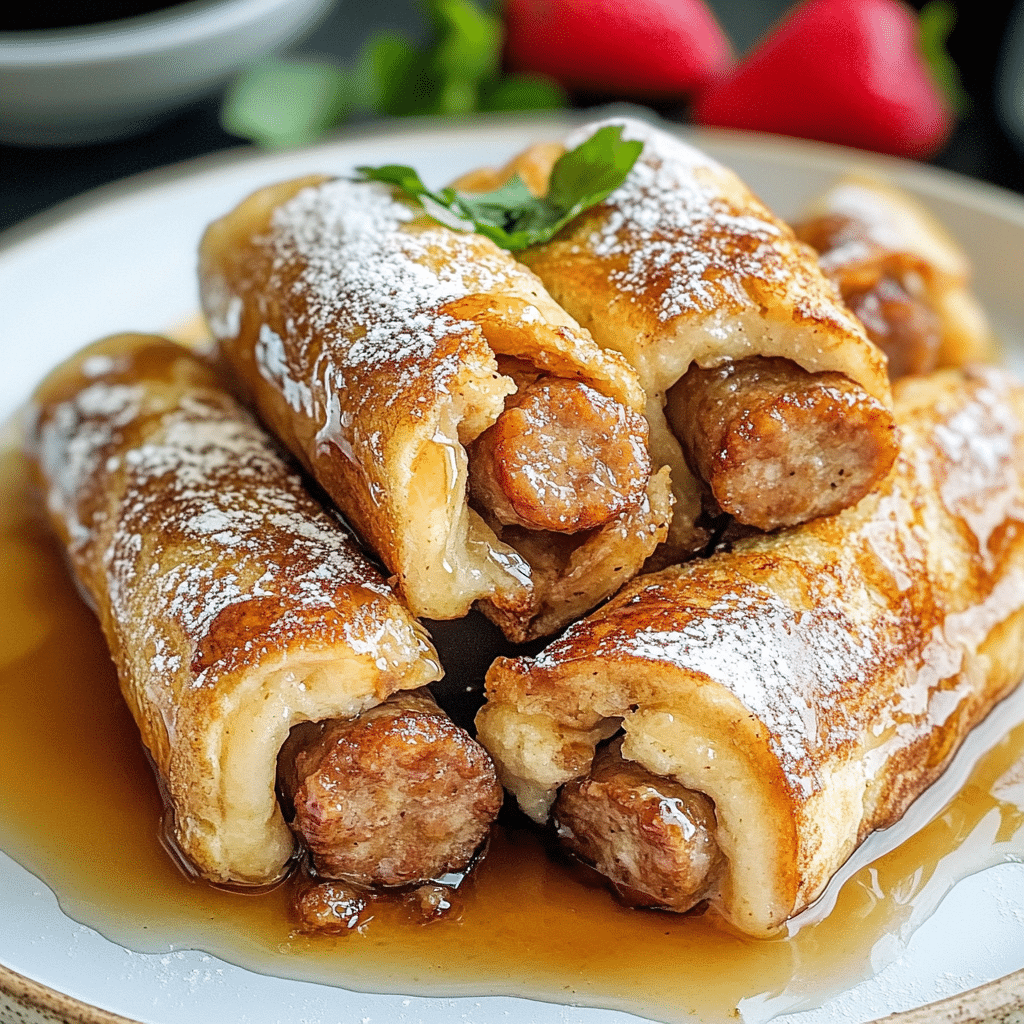 Easy Sausage French Toast Roll Ups