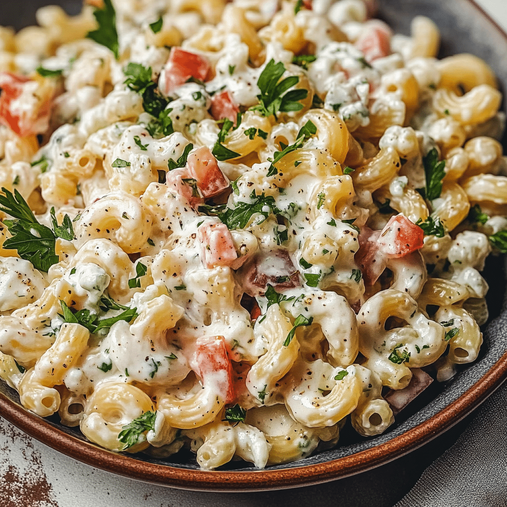 Flavorful Turkish Pasta Salad with Greek Yogurt