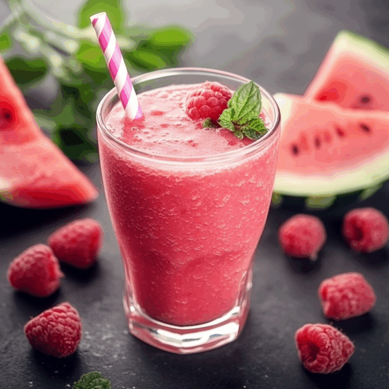 Refreshing Watermelon Raspberry Smoothie