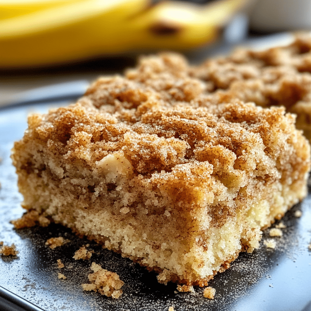 Banana Crumb Coffee Cake with Cinnamon