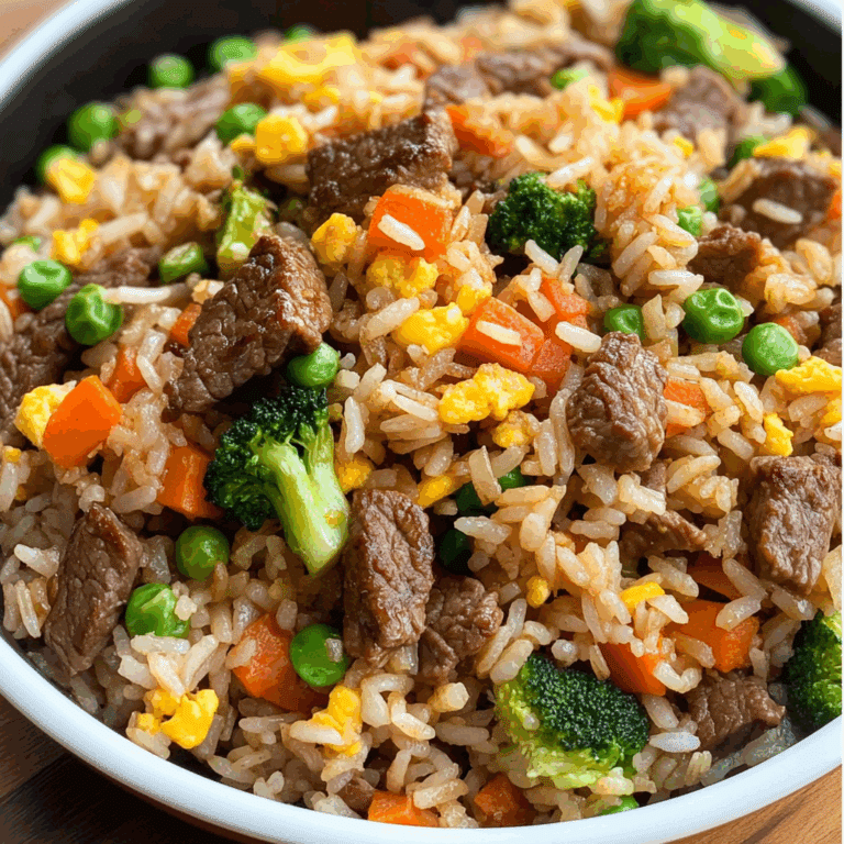 Beef Fried Rice with Veggies