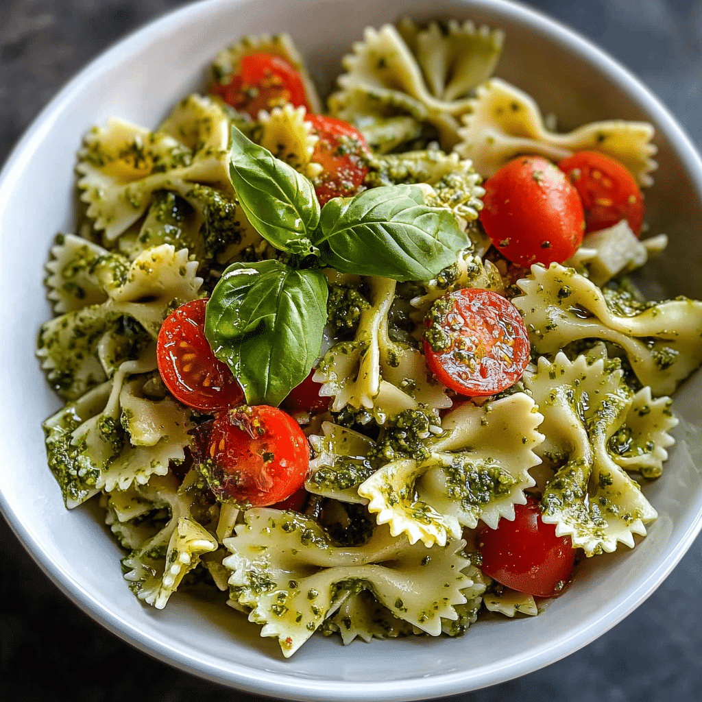 Bow Tie Pasta Salad with Pesto