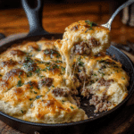 Cheesy Sausage Butter Swim Biscuits