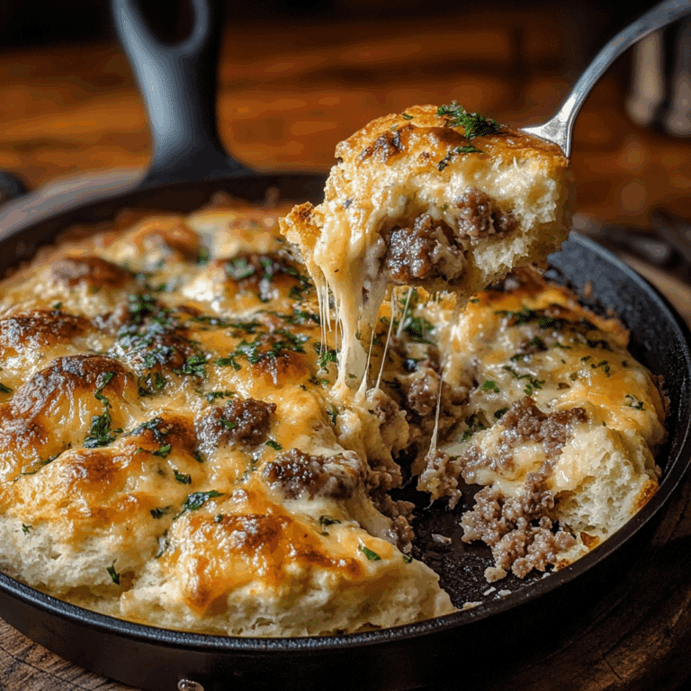 Cheesy Sausage Butter Swim Biscuits