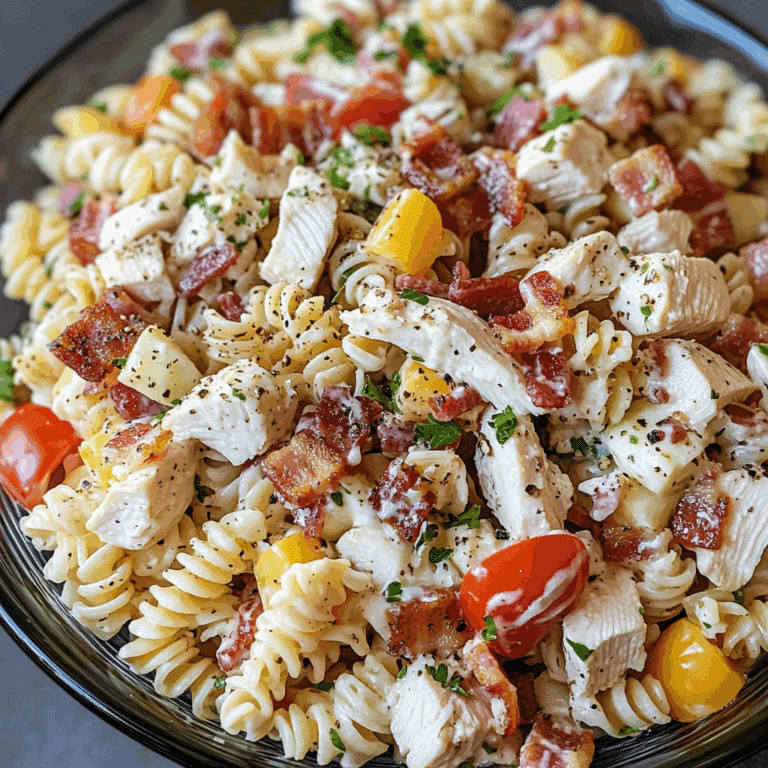 Chicken Bacon Ranch Pasta Salad