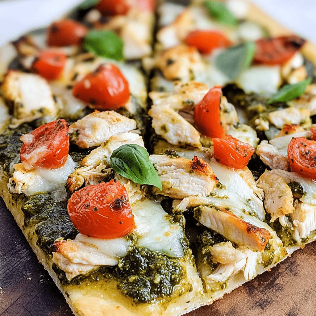 Chicken Pesto Flatbread Pizza