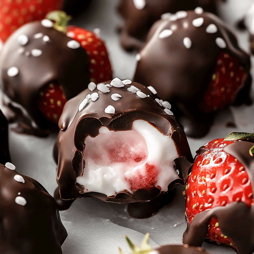 Chocolate Strawberry Yogurt Bites