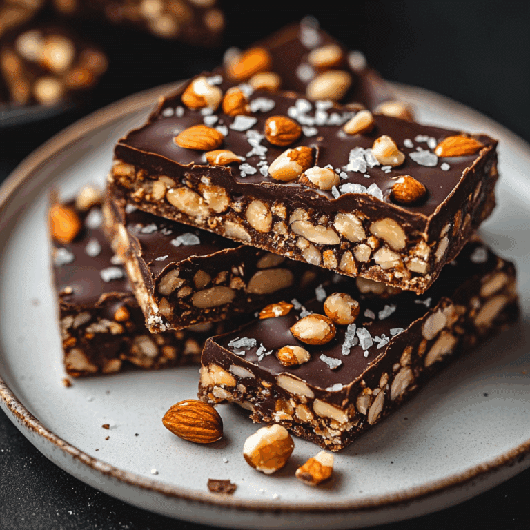 Dark Chocolate Nut Bars with Sea Salt