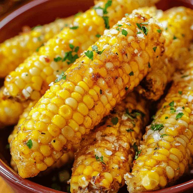 Easy BBQ Corn Ribs with Garlic Butter