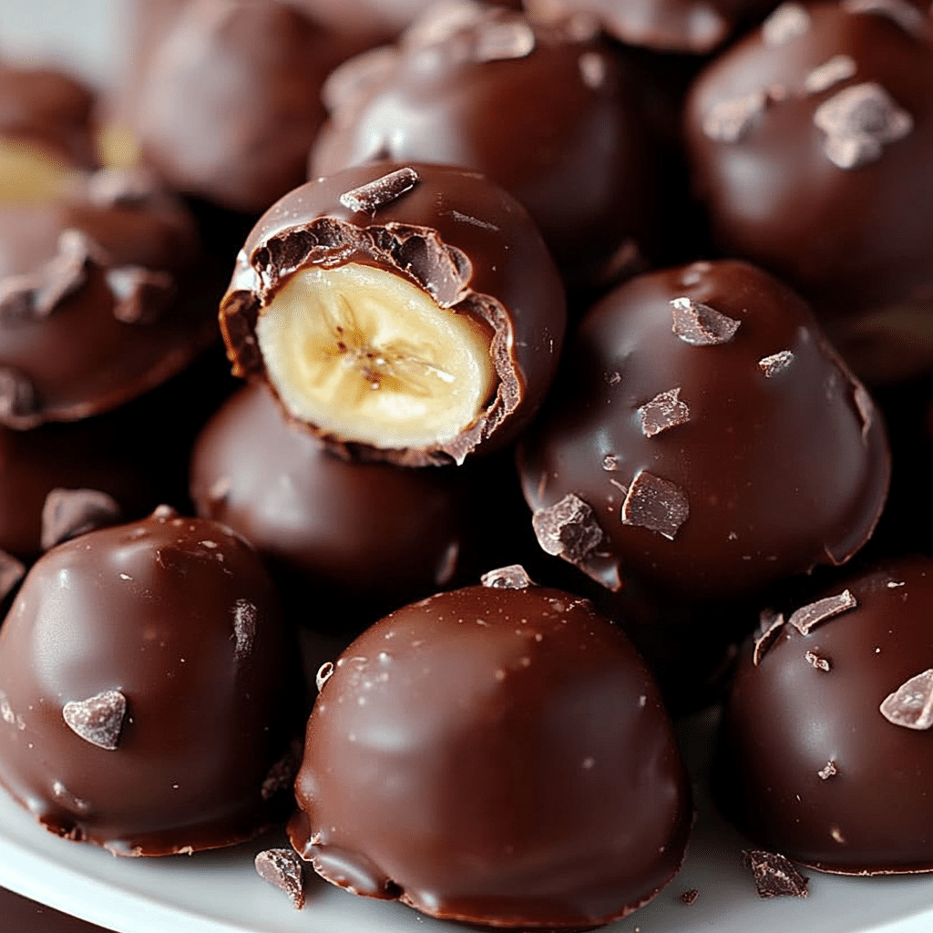 Easy Chocolate Covered Banana Bites