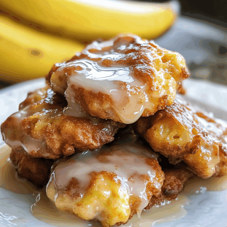 Easy Homemade Banana Fritters with Glaze