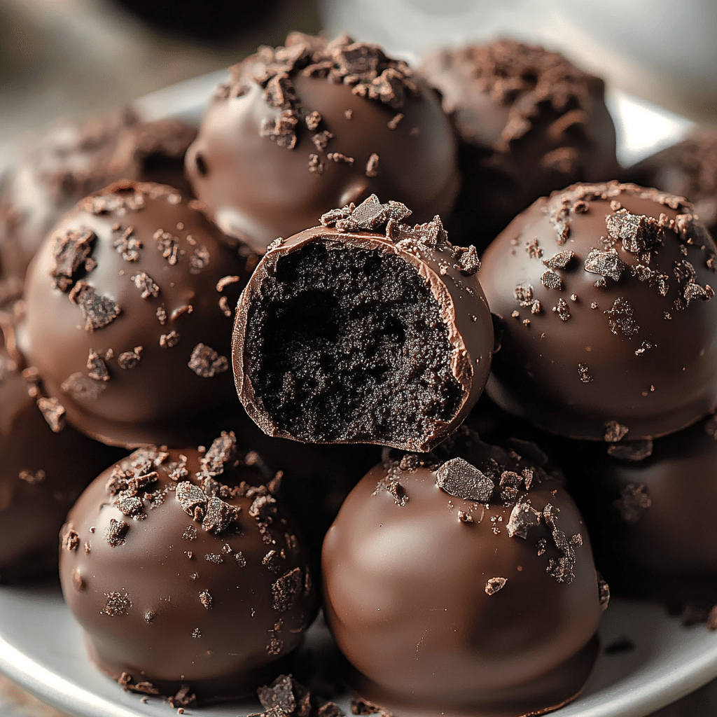 Easy Oreo Truffles with Chocolate Coating