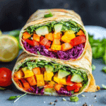 Easy Vegan Veggie Rainbow Wraps