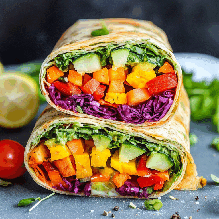 Easy Vegan Veggie Rainbow Wraps