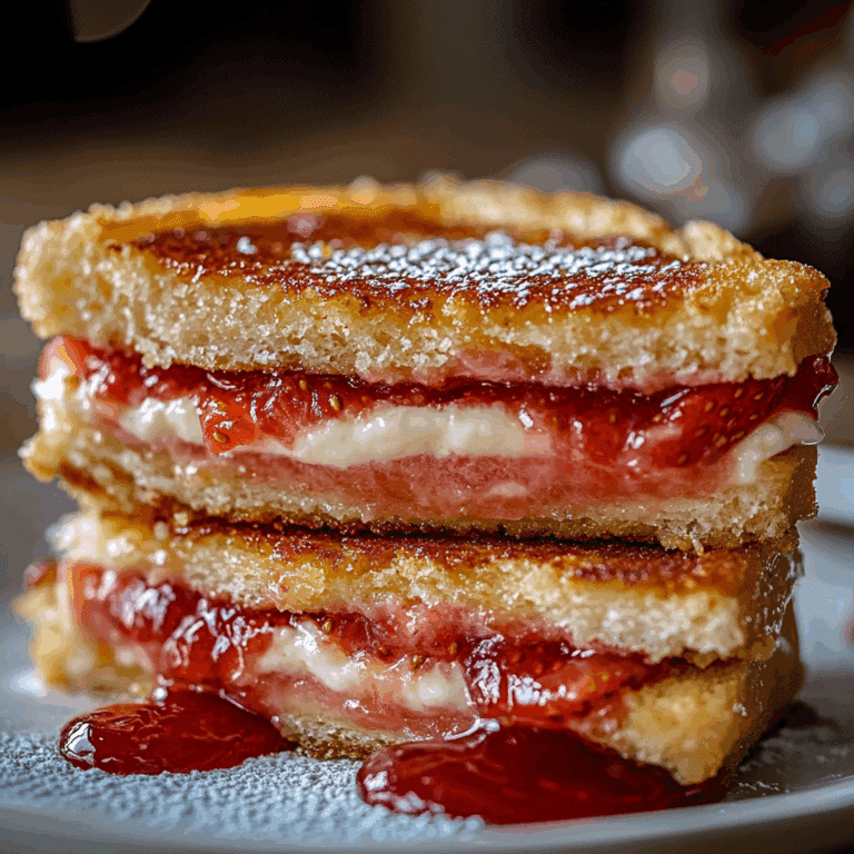 Fried Strawberry Cheesecake Sandwich