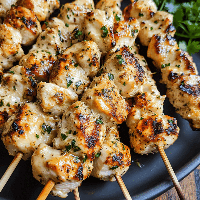 Garlic Parmesan Chicken Kebabs