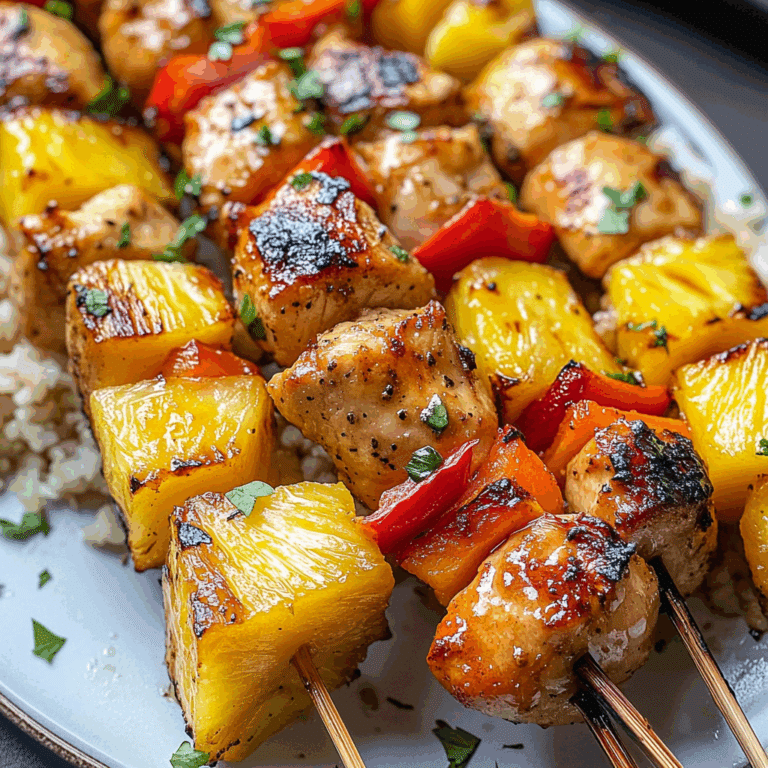 Grilled Pineapple Chicken Kabobs