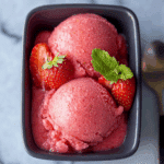 Homemade Strawberry Sorbet