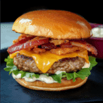 Juicy Cheddar Bacon Ranch Burgers