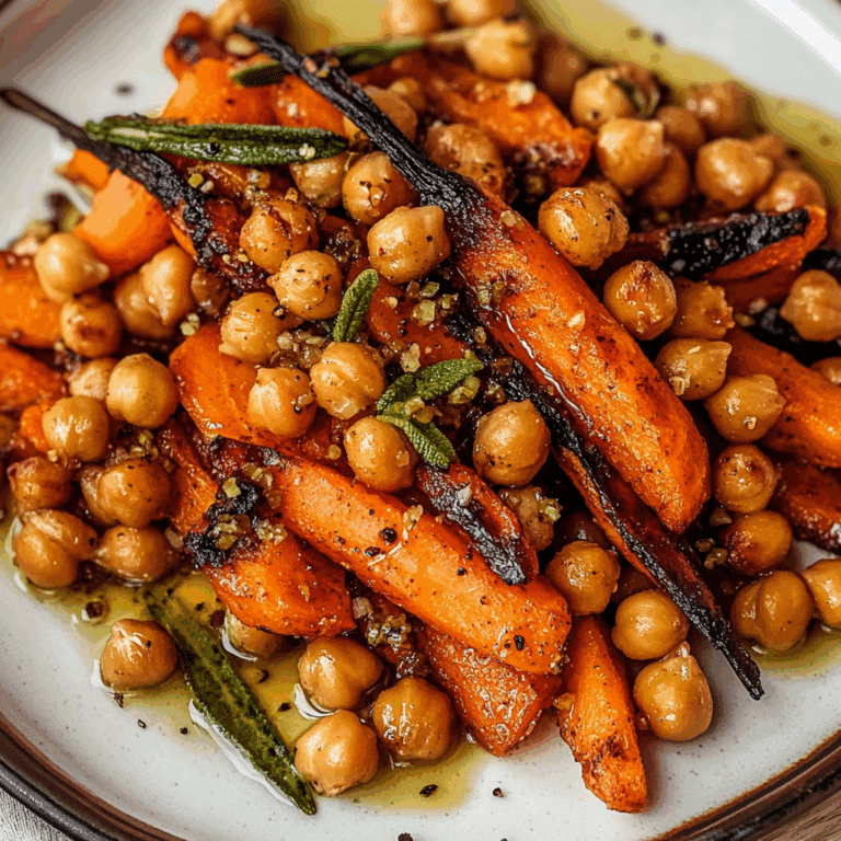 Maple Roasted Carrots and Chickpeas