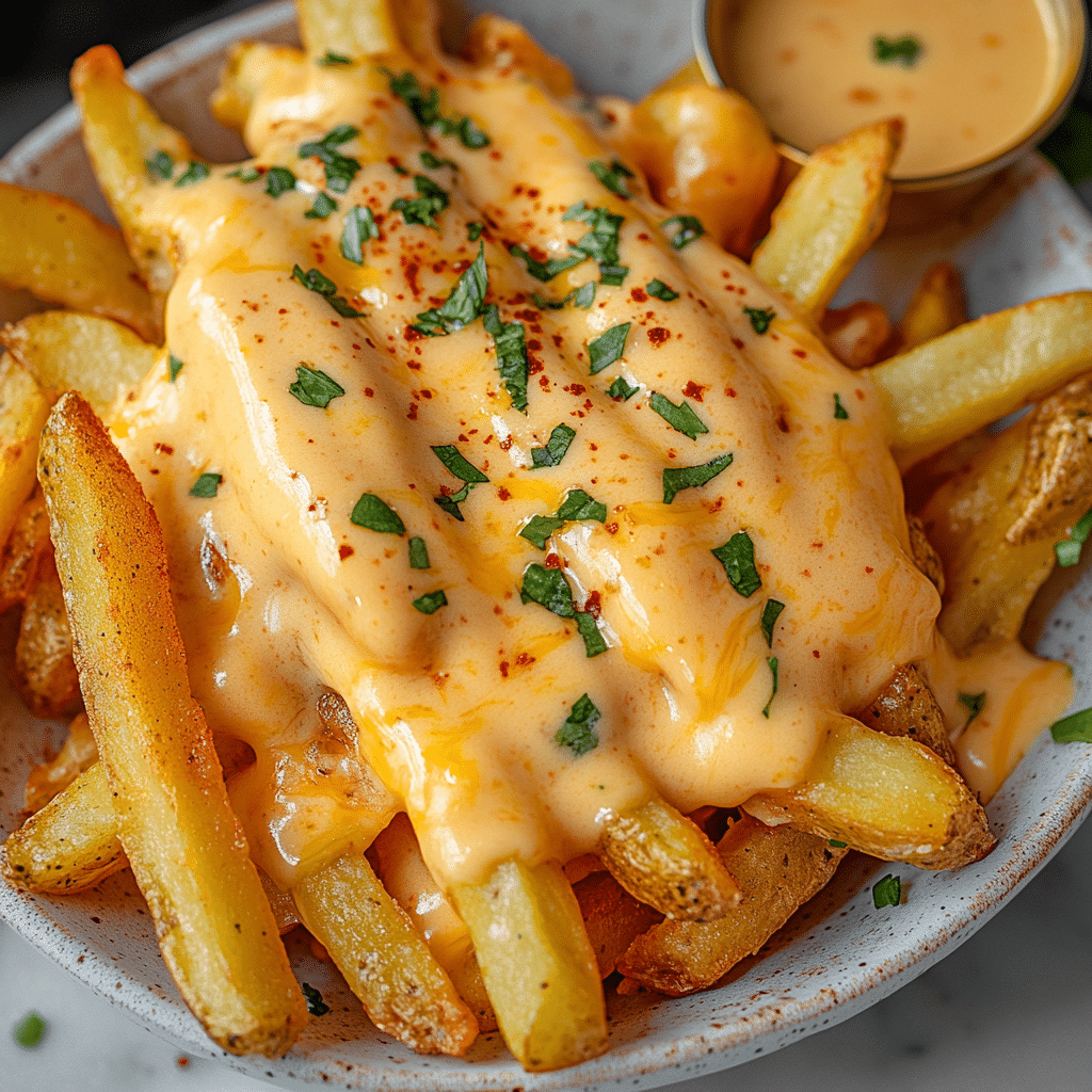 Nacho Fries with Cheese Sauce