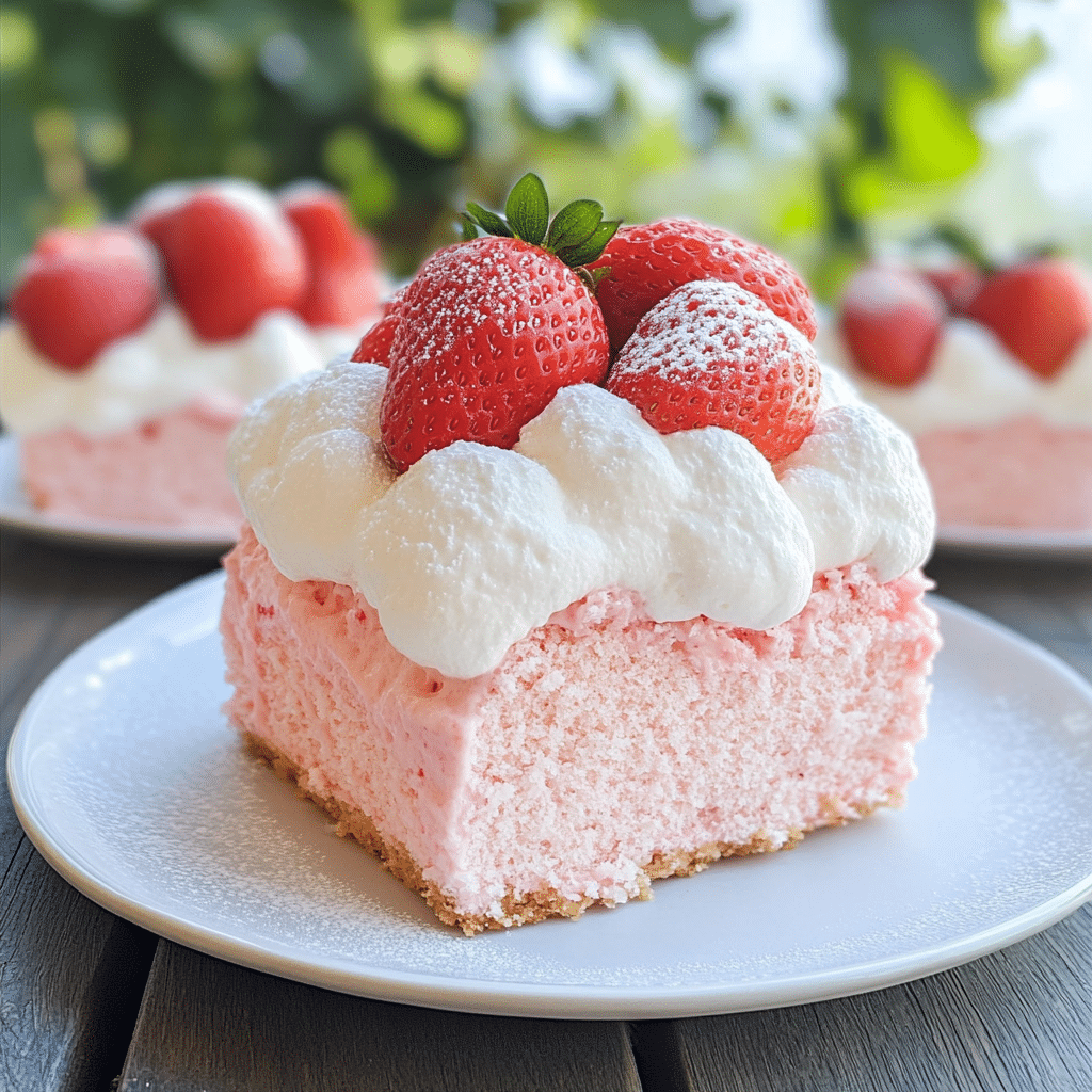 No-Bake Strawberry Cloud Cake