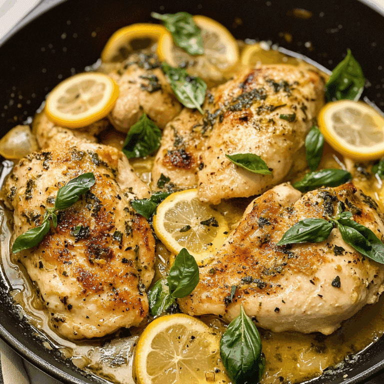 One-Pan Lemon Basil Chicken Dinner