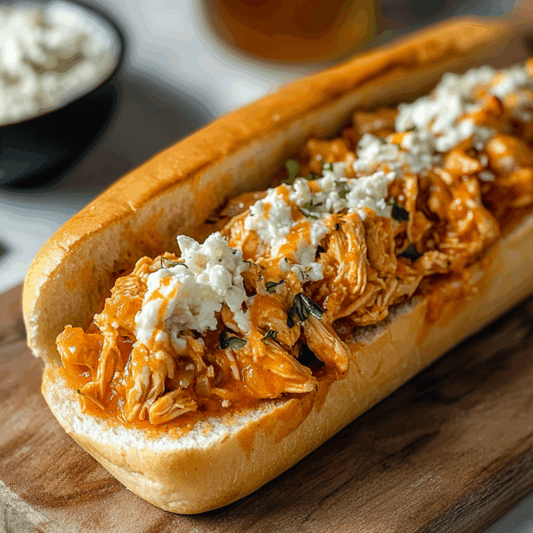 Slow Cooker Buffalo Chicken Cheesesteak