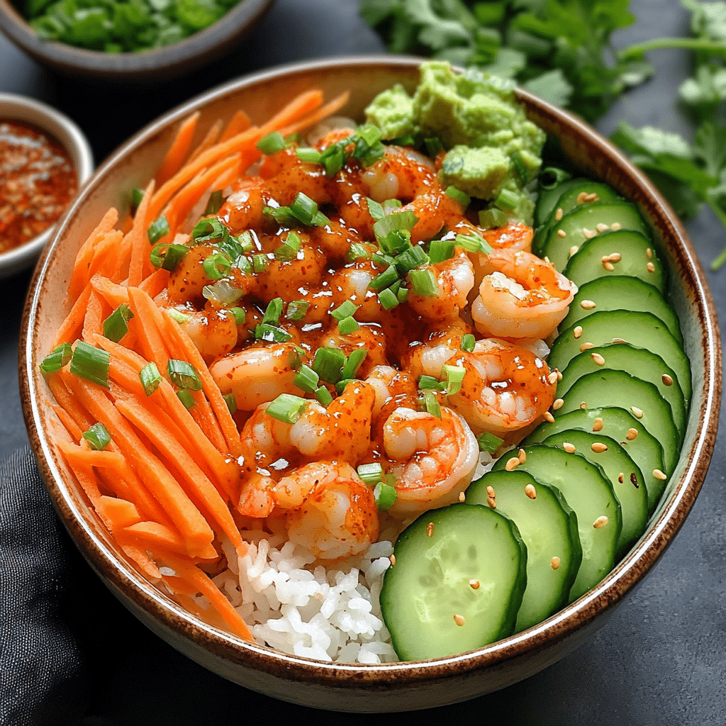Spicy Shrimp Rice Bowls