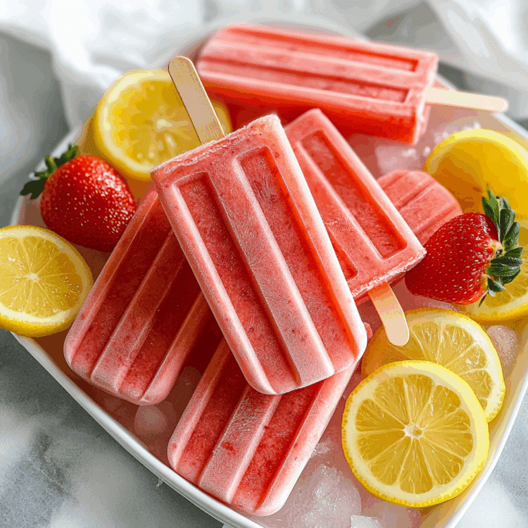 Strawberry Lemonade Popsicles