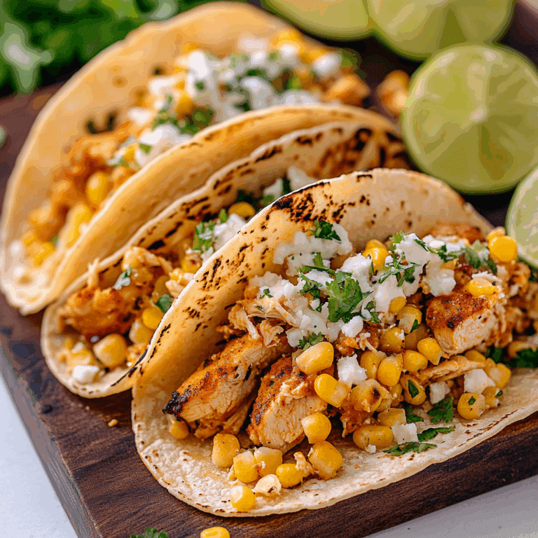 Street Corn Chicken Tacos