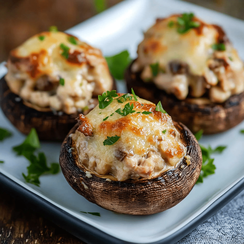 Chicken Stuffed Mushrooms