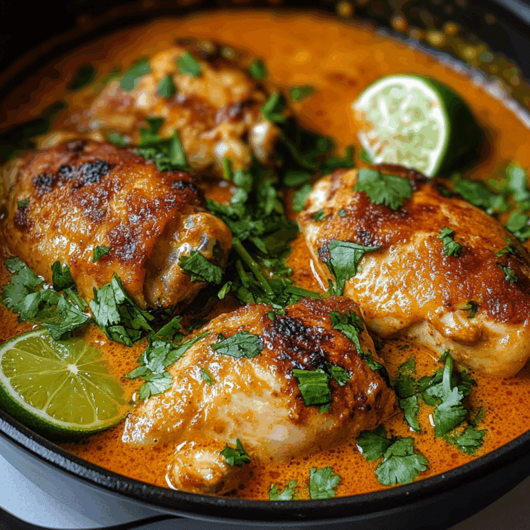 Coconut Milk Braised Chicken with Harissa and Lime