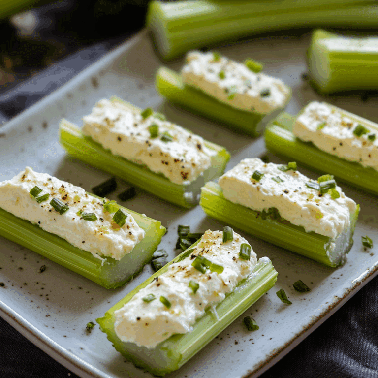 Cream Cheese Stuffed Celery Bites