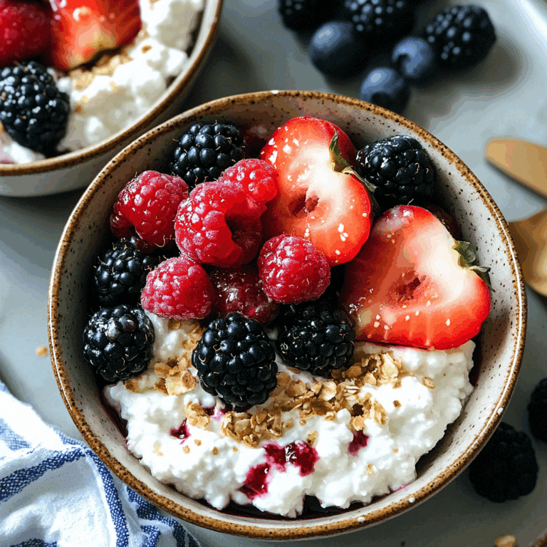Easy Cottage Cheese Fruit Bowls