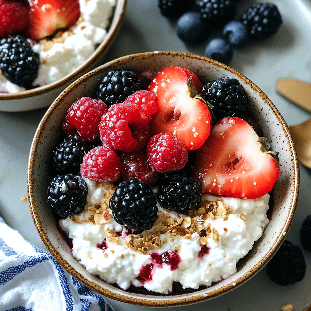 Easy Cottage Cheese Fruit Bowls