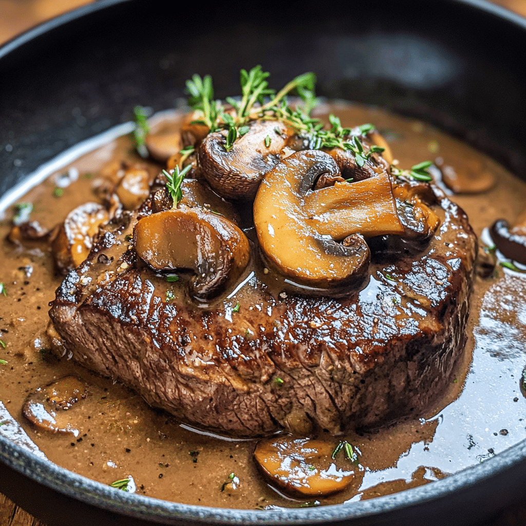Filet Mignon in Mushroom Sauce