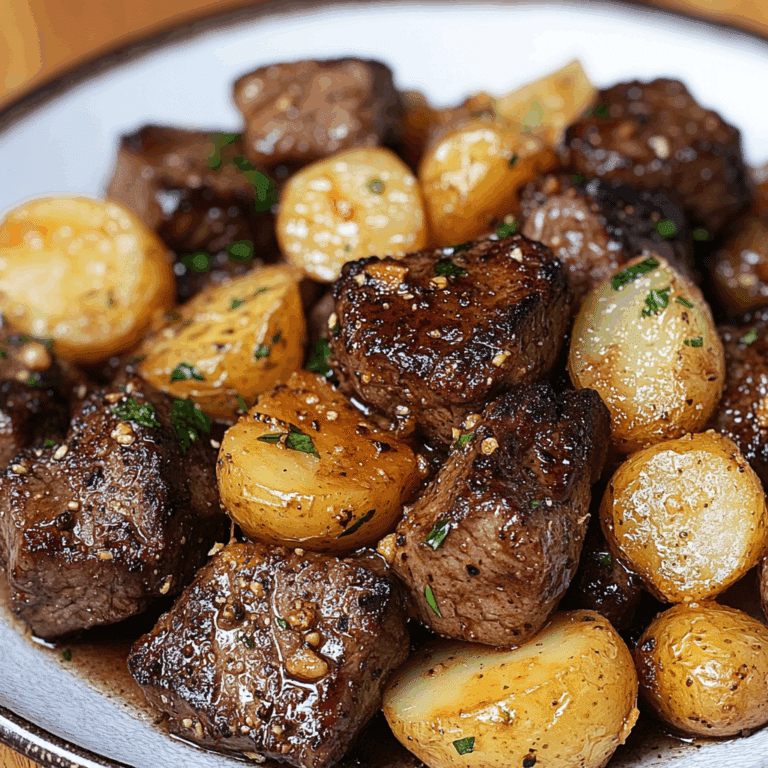 Garlic Butter Steak Bites & Potatoes
