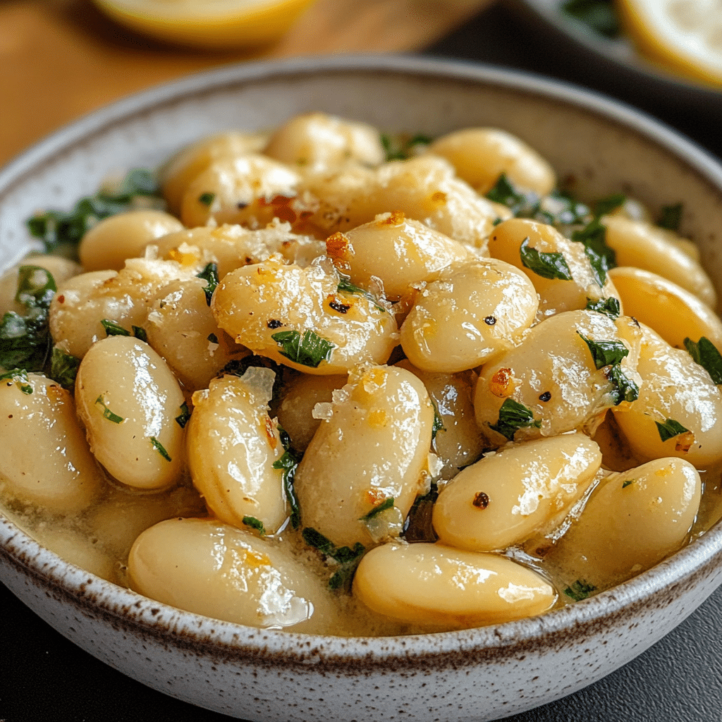 Lemon Garlic Butter Beans