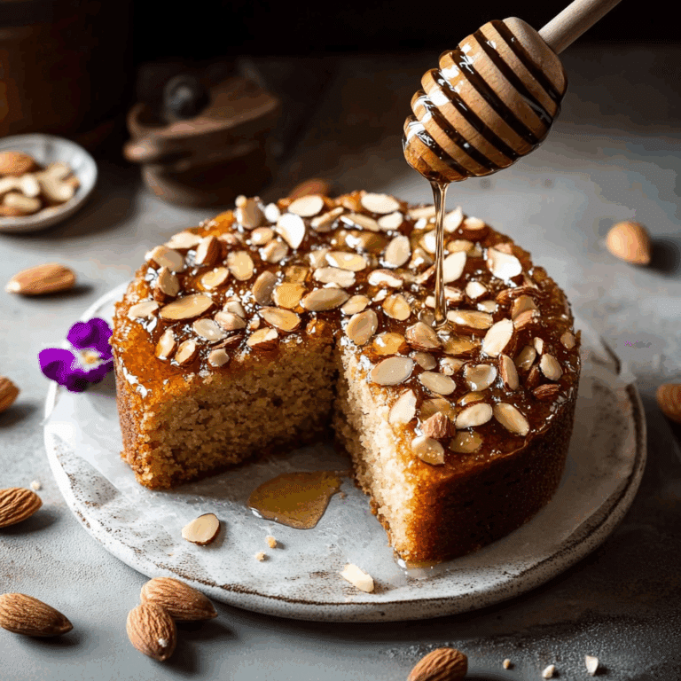 Moist Honey Cake with Almonds
