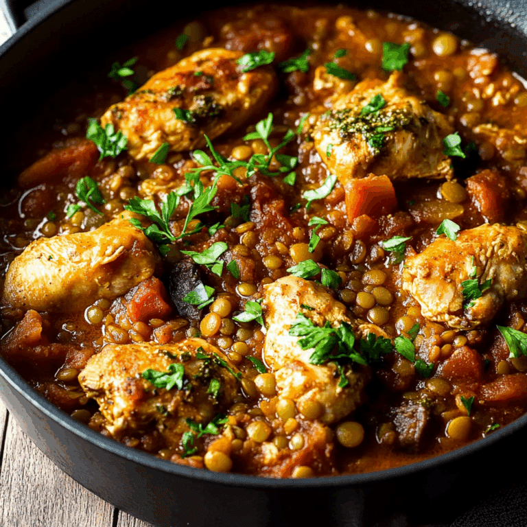 One Pot Chicken and Lentils