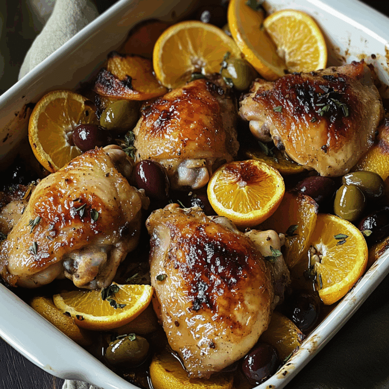 Roasted Chicken Thighs with Oranges and Olives