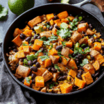 Southwest Sweet Potato & Black Bean Skillet