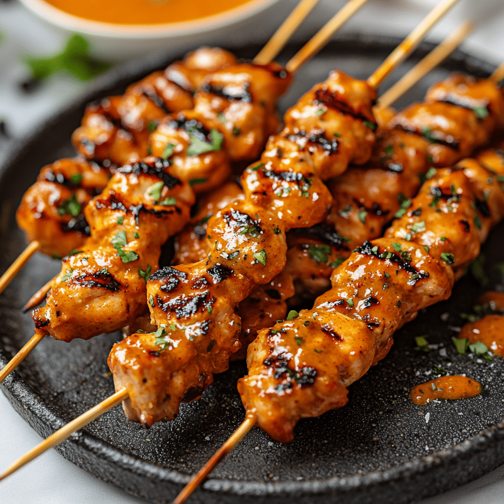 Spicy Bang Bang Chicken Skewers