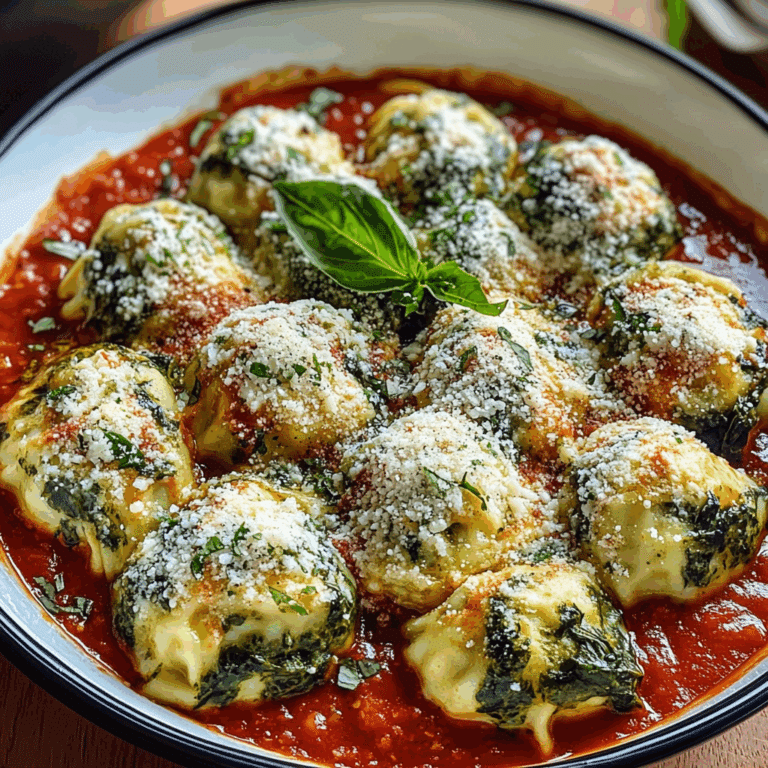 Spinach Ricotta Dumplings in Napoli Sauce